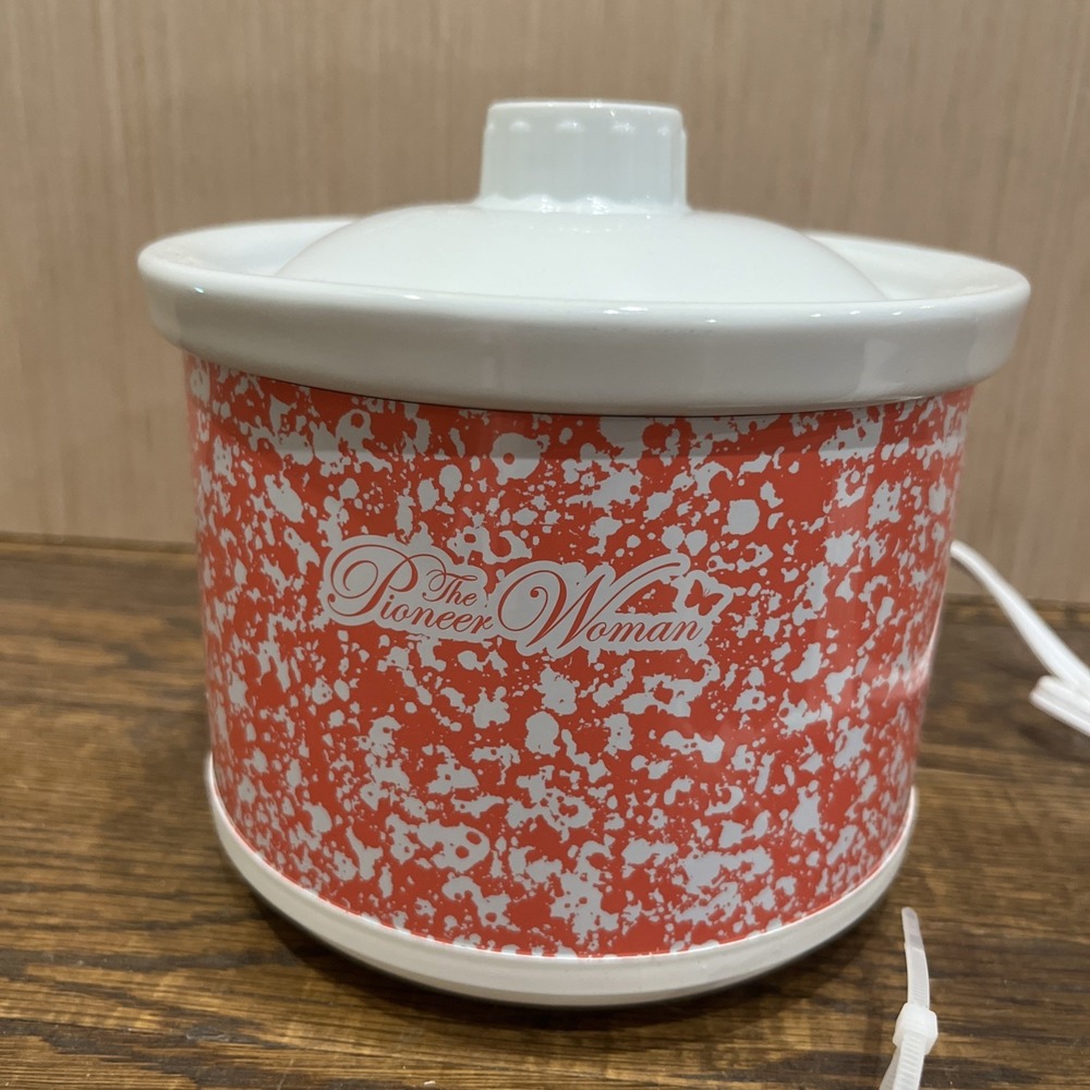 NEW Pioneer Woman Fancy Flourish Mini .65 Quart Crock Pot Slow Cooker Dip Pink - Picture 2 of 5